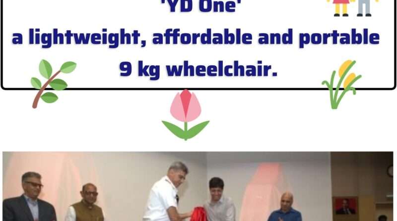 IIT Madras launched 'YD One' a lightweight, affordable and portable 9 kg wheelchair